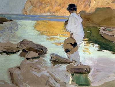 Elena in Cove, San Vicente at Majorca Joaquin Sorolla